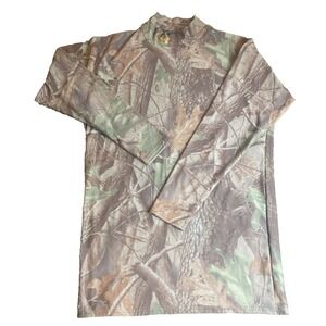 Under Armour Baselayer Men's‎ 2XL Mock Neck Realtree Hardwood Camo Hunting Lined